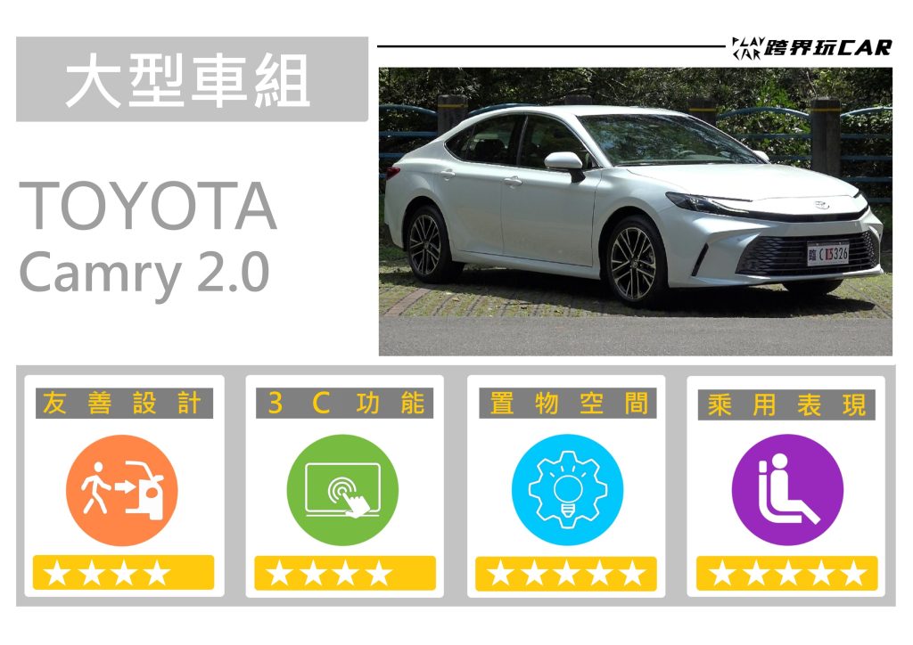 2024 TOYOTA CAMRY空間評測 │CAMRY 2.0旗艦 CAMRY後座空間 CAMRY行李箱空間 CAMRY後車廂尺吋 後座空間大的車